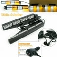 thumbnail image 3 of LE-JX 18" Traffic Advisor Amber/White 32 LED Interior Dash Windshield Emergency Visor Strobe Light Bar 2PCS, 3 of 9