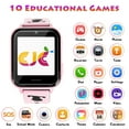 thumbnail image 3 of SHANNA Kids Smart Watch 10 Games + Cellular 1.54mm Pink Aluminum Case with Pink Silicone Band, 3 of 9