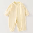 thumbnail image 5 of Gerichy Newborn Baby Girls Boys Cotton Romper Outfits Infant Long Sleeve One-Piece Toddler Button Jumpsuits 0-18 Months, 5 of 7