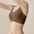 thumbnail image 3 of Tweang wireless bra Convertible Straps Everyday Bras Padded Comfort with Support push up T-Shirt Bra wireless bra Full Coverage No Underwire Comfy Mesh Comfort Wirefree sports bras Coffee 2XL, 3 of 8