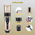thumbnail image 2 of Dog Clippers Low Noise, Quiet Dog Grooming Kit Rechargeable Cordless Pet Hair Clipper Trimmer Shaver for Small and Large Dogs Cats Animals (Gold), 2 of 8