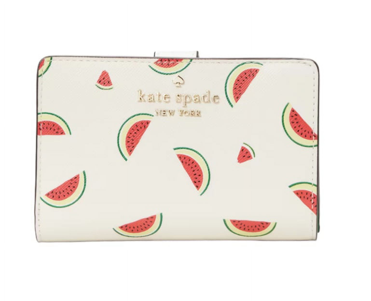 折りたたみ財布 Kate Spade Staci Watermelon Party Compact Bifold Wallet 848b596a-7879-4187-b686-