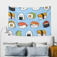 thumbnail image 5 of Xecao Kawaii Sushi Print Tapestry, Wall Hanging Room Funny Decor, Backdrop Room Decor for Bedroom Living Room dormitory, 5 of 8
