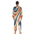 thumbnail image 4 of FORMRS Onesies Pajama for Adults Unisex Hoodie Winter Jumpsuit One Piece Sleepwear, Sizes S-2XL, Beige Abstract Wavy, 4 of 7