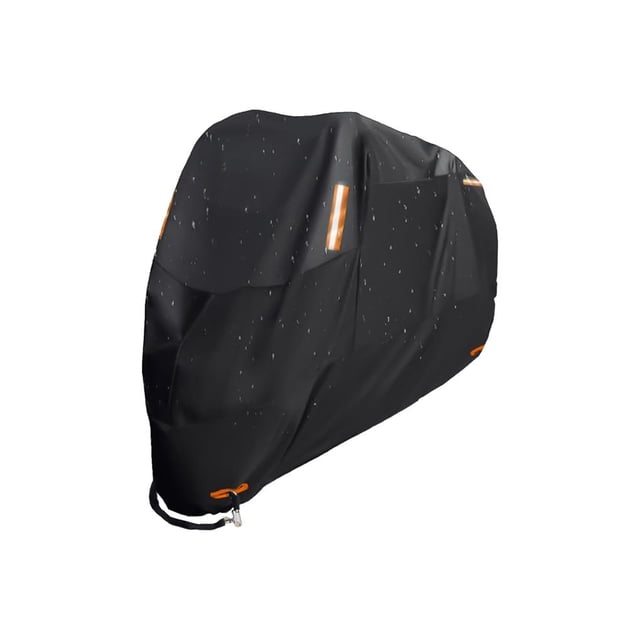 Riwesomey Funda para moto 300D tela Oxford 50+ impermeable negro con tira reflectante funda protectora para motocicleta refugio para interior y exterior Gafas de moto No.1