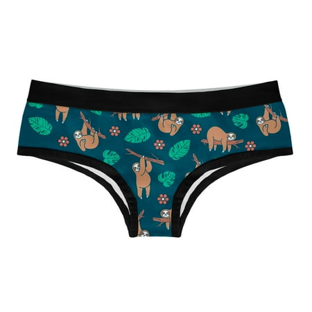 

Womens Sloth Panties Cute Bikini Brief Funny Graphic Sexy Novelty Underwear For Ladies (Multi) - L