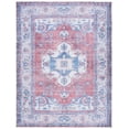 thumbnail image 2 of SAFAVIEH Serapi Oralee Traditional Machine Washable Area Rug, Red/Ivory, 6'7" x 9', 2 of 14