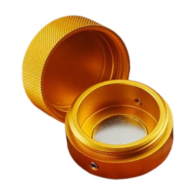 jinwen Billiard Chalk Holder Aluminum Alloy Small Easy to Use Screwed Cap Practical Gold
