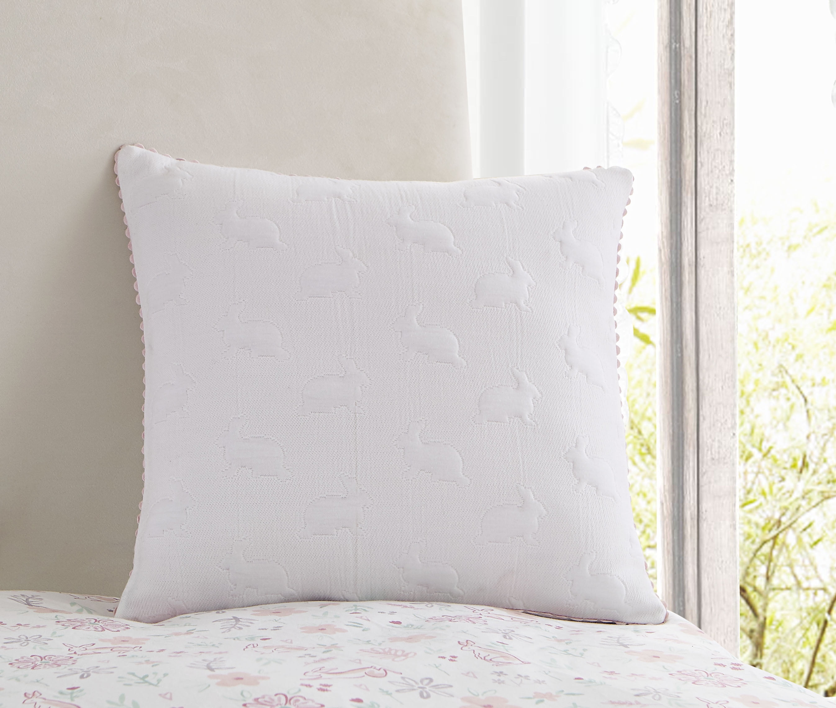 Waverly Kids Chloe Bunny 16x16 Decorative Pillow