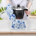 thumbnail image 4 of Santorini Island in The Greece Oven Gloves And Pots Stand Set Oven Gloves And Pot Racks Pot Racks And Oven Gloves Set, 4 of 9