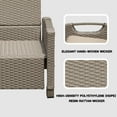 thumbnail image 7 of TOTAL Outdoor Reclining Chairs with Extended Footrest, Adjustable Patio Wicker Lounge Recliner up to 150° with Flip Side Table, Thickness Cushions for Indoor & Outdoor,Beige, 7 of 7