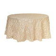 thumbnail image 1 of Your Chair Covers - 120 Inch Pinwheel PInched Taffeta Round Tablecloth Ivory, 1 of 2