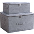 thumbnail image 2 of Caja de almacenamiento con cremallera, caja de almacenamiento plegable para ropa, colcha, caja de almacenamiento de tela lavable, caja de almacenamiento grande para armario, 2 of 4
