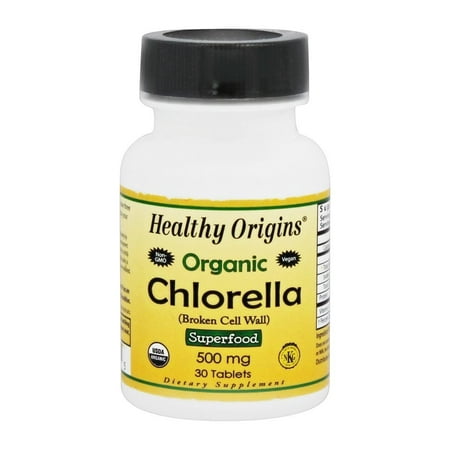 Healthy Origins - Organic Chlorella Superfood 500 mg. - 30 Tablets