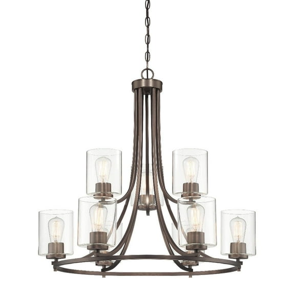 Designers Fountain 93089-SCB Liam 9 Light Chandelier