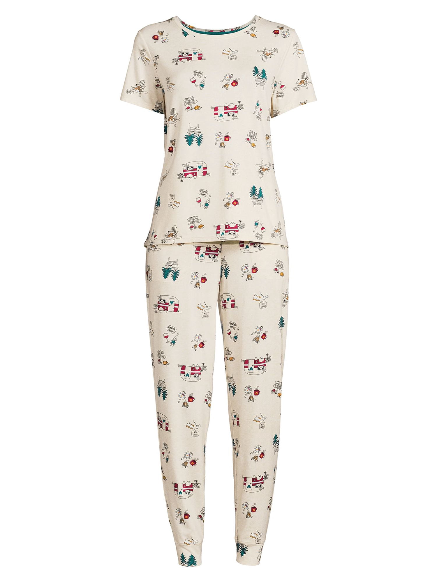 Secret Treasures Women's and Women's Plus T-shirt and Joggers Pajama Set, 2-Piece