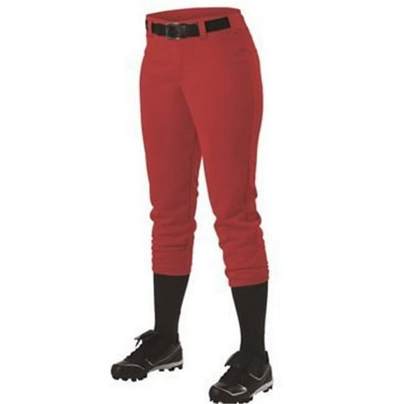 Alleson Ahtletic Women's Fast Pitch Softball Belt Loop Pants, Charcoal, Small