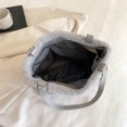 thumbnail image 2 of Bolsa tote con letras Casual Otoño Invierno Tote de piel sintética suave para fiesta (gris) Likrtyny Para Estrenar, 2 of 9