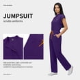 thumbnail image 2 of Niaahinn Women's Medical Scrub Jumpsuit - Mandarin Collar, with Drawstring Waist for Nursing Uniforms, 2 of 7