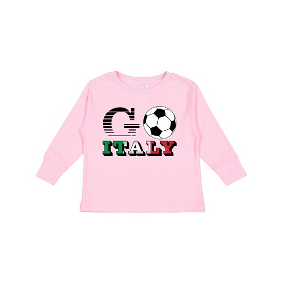 Inktastic Go, Italy Soccer, Football Boys or Girls Long Sleeve Toddler T-Shirt