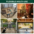 thumbnail image 4 of FXW Dog Gate Extra Wide Designed for Indoor Use, Adjustable Width Up to 219-inch Wide (32" H 8 Wire Panels for Small and Medium Dogs), Black, 4 of 7