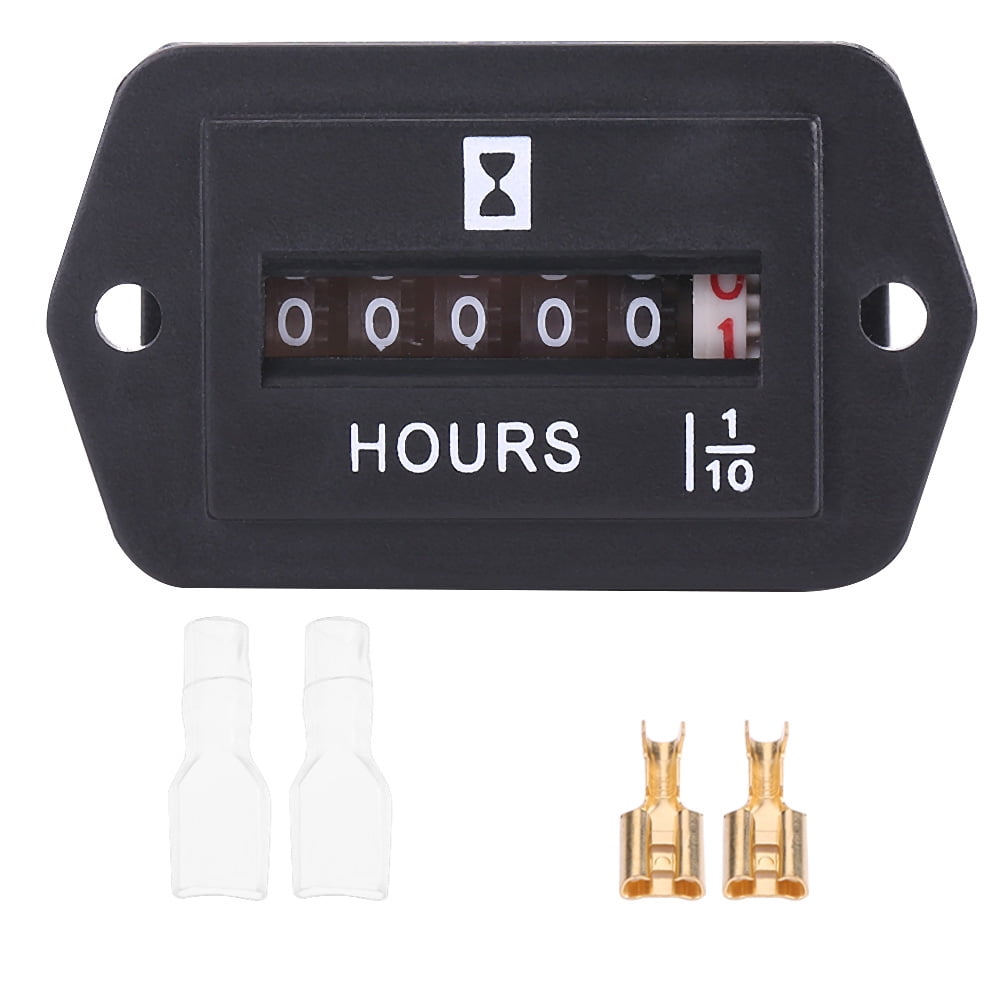 Compteur Horaire Mécanique HM001 DC 6-80V – Jauge Heures Moteur Pour Essence, Générateur, Bateau, Tracteur, Camion