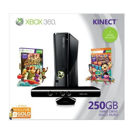 Refurbished Xbox 360 250GB Holiday Value Bundle With (Xbox 360 Kinect Bundle Best Price)