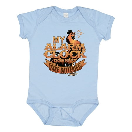 

Inktastic Rooster Funny Farm Alarm Gift Baby Boy or Baby Girl Bodysuit