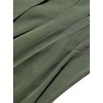 thumbnail image 6 of Women's Button Down Shirt Dress with Pleated Waist and Long Sleeves, 6 of 6