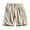 Khaki, variant on Lolmot Men's Casual Pure Color Outdoors Beach Work Trouser Cargo Shorts Pant with Pockets