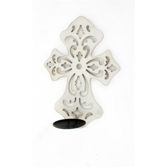Wooden Cross Candle Holder