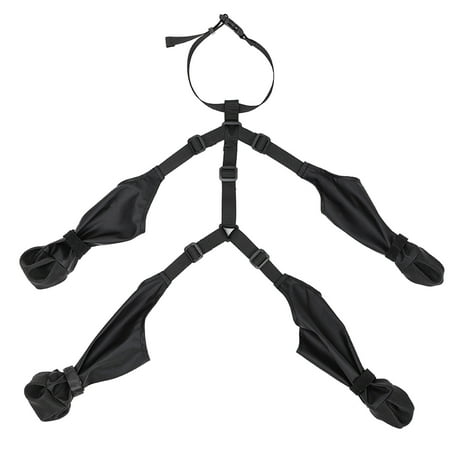 Dog Rain Boots Adjustable Waterproof Dog Boots Suspenders Anti- Dog Shoes With Rubber Sole Black Xxl