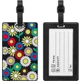 thumbnail image 2 of Luggage Tags Pack of Two,Baggage Tags Suitcase ID Labels Business Card Holder/Travel ID Bag Tag(Sun Flower), 2 of 5