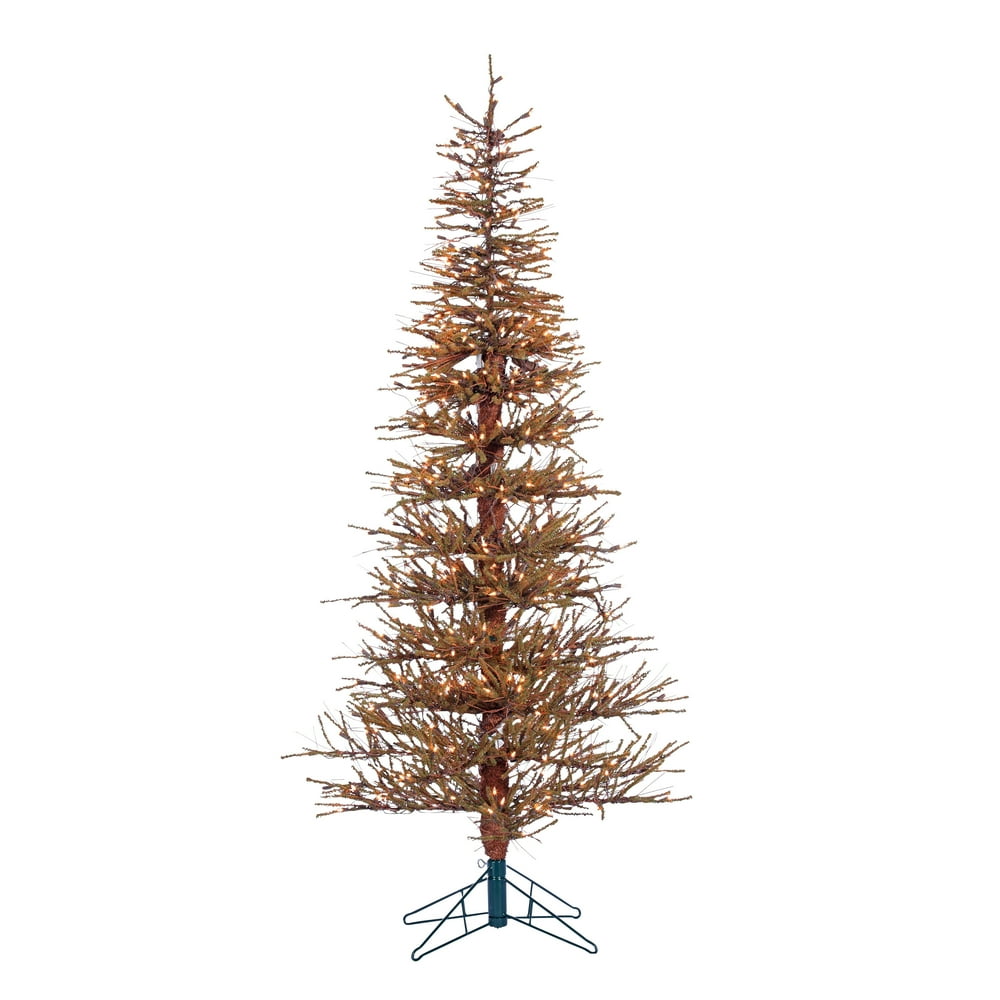 Gerson 6Ft. PreLit Hard Needle Brown Twig Tree with 400 Clear Light