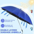 thumbnail image 7 of Lanzxjv 2 Pcs 48 Inch Beach Umbrella with Clamp, 360-degree Adjustable, UPF50+ Large Umbrella for Beach Chair, Patio Chair, Wheelchair, Camping Chair, Golf Carts, 7 of 7