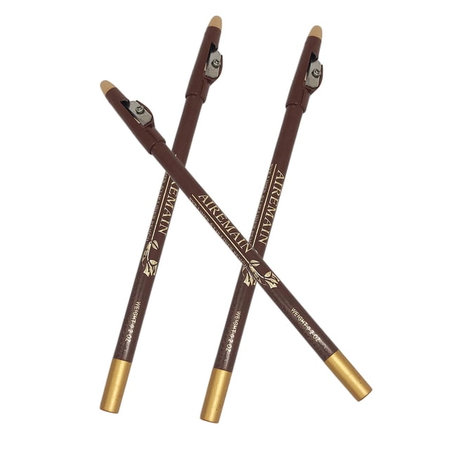 Esquirla 3pcs Barber Pencils Tools for Making Beard Mustache Eyebrow Arches Light Brown