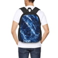 thumbnail image 6 of Large Capacity Backpack 16.5×12.5×5.5in Widened Shoulder Strap Design Main Bag Large Top Handle Belt Adjustable Shoulder Strap Royalblue Marble_1, 6 of 8