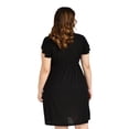 thumbnail image 3 of Vestido manga con volantes Roman Fashion /Tallas Extras, 8867-SO (Negro) negro 38, 3 of 6