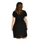 thumbnail image 3 of Vestido manga con volantes Roman Fashion /Tallas Extras, 8867-SO (Negro) negro 38, 3 of 6