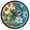 Hawaiian Hibiscus Garden, variant on Dailycode Night Light Wall Clock Glow in The Dark 12 inch Battery Operated Silent Luminous Clocks, Fresh Green Palm Leaves