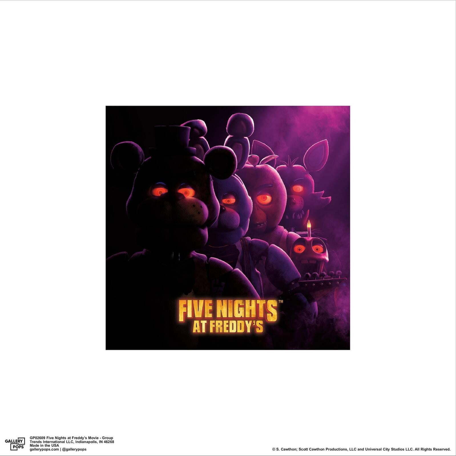 Gallery Pops Five Nights at Freddy's Movie - Group Canvas Wall Art, Unframed Version, 12" x 12"