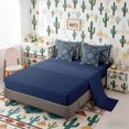 thumbnail image 5 of Erosebridal Aztec Aesthetic Twin Bedding Sets, Navy Brown Beige Bedding Comforter Set, Navy Reversible 7-Piece, 5 of 6