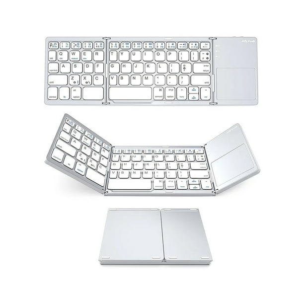 Wireless Bluetooth Keyboard Mini Folding Keyboard Portable Ultra Slim ...
