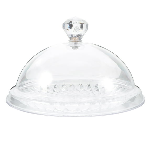 NUOLUX Weddings Cake Dish with Cover Transparent for Parties 1 Set 6.3X6.3X4.3In
