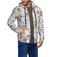 thumbnail image 3 of Zip Up Hoodies for Men - Cartoon Cute Deer Flower Green Long Sleeve Comfrt Men'S Fashion Hoodies & Sweatshirts, Jackets for Men Hoodies Pullover Clothing Clothes with Pouch, 3 of 5