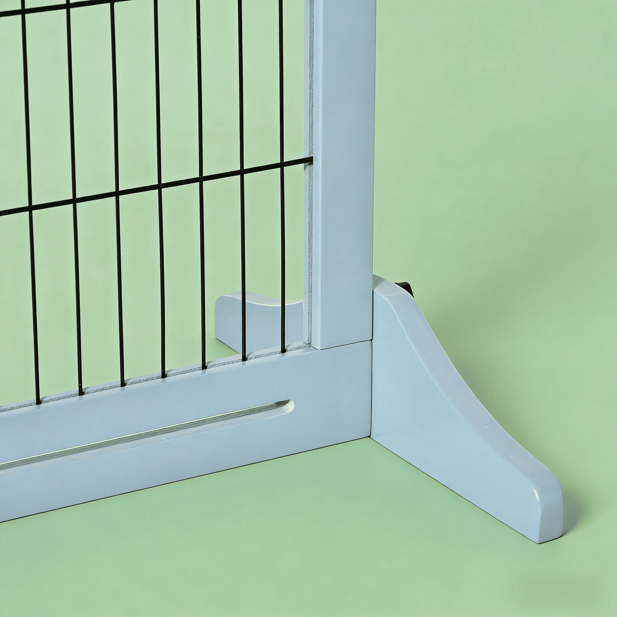Dog Crate, Pet Gate,Wooden Pet Gate,Freestanding Pet Gate for Your Home, Blue,Gray Pet Playpen,Steel,Wood Chicken Coop, Pet Supplies Pens & Hutches