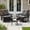 Grey, variant on S-HOME 3-Piece Patio Furniture Set, Wicker Outdoor Bistro Set Swivel Glider Patio Chairs x 2 with Cushions, Side Table x 1, for Backyard Entertainment, Grey
