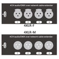 thumbnail image 4 of 1paire 4-Canaux 3-Broches XLR Audio et sur Extension de Câble Réseau, DMX512 Extension de Signal Réseau 1 Mâle + 1 Femelle, 4 of 8