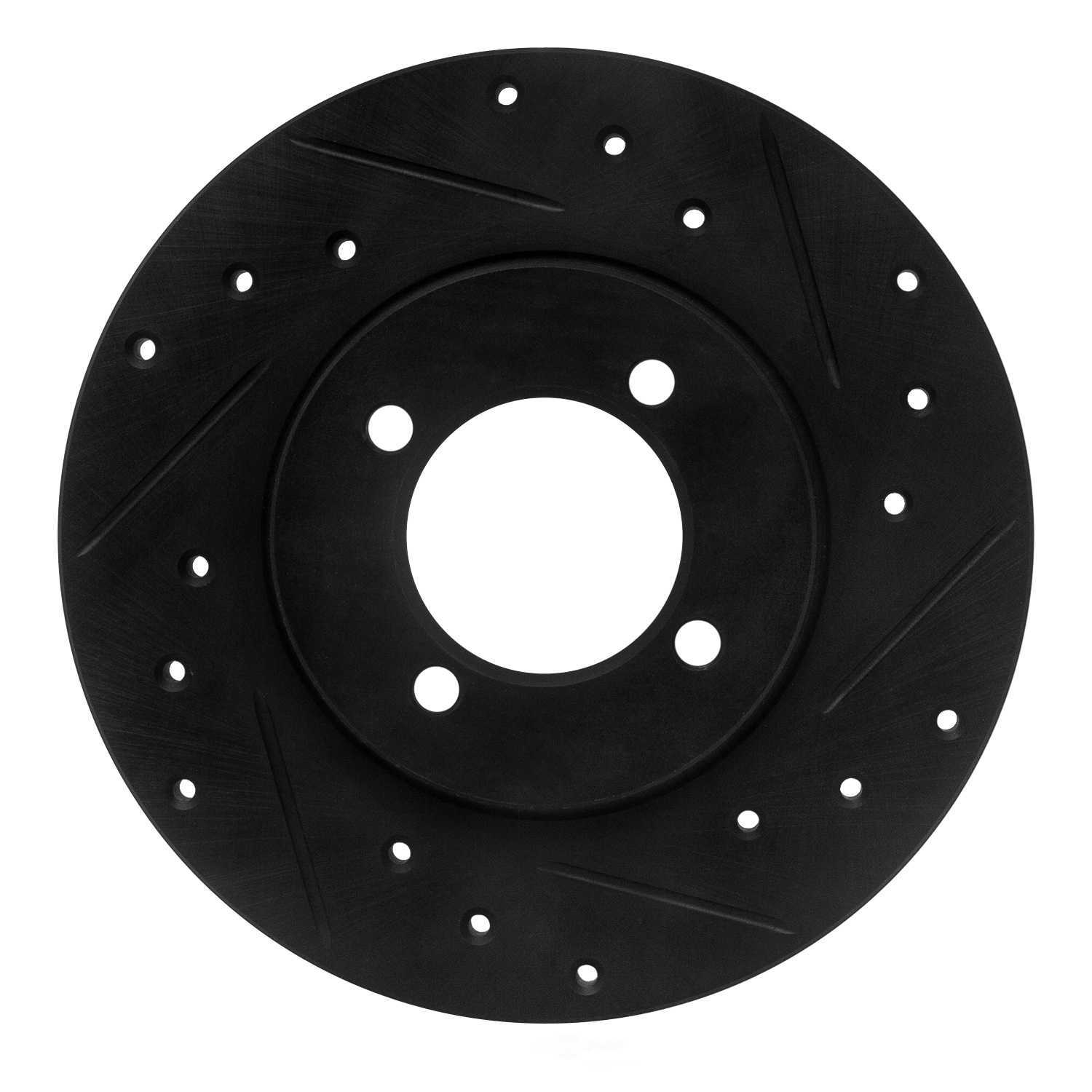 Dynamic Friction Company 633-76006R DFC Brake Rotor - Drilled And Slotted - Black
