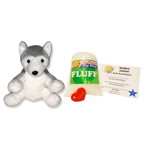 make your own stuffed animal mini 8 inch soft husky dog kit no sewing